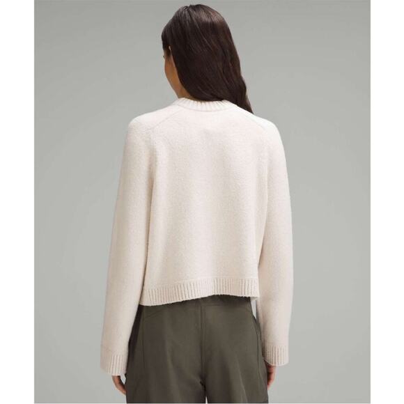 Lululemon Brushed Cotton Merino Blend Crewneck Sweater Pullover Womens Size M - Picture 2 of 6